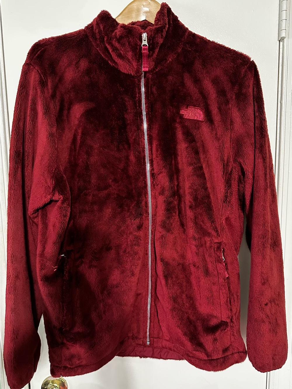 The North Face Women's Plush Full-Zip Jacket in Burgundy